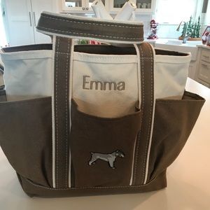 L.L. Bean Brown/Tan Canvas Dog Accessories Tote